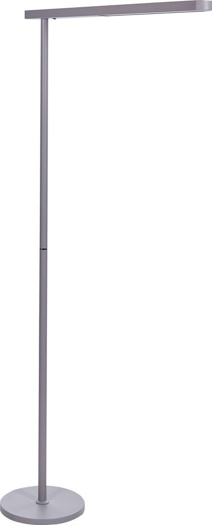 BELIANI LED-Stehlampe Silber Metall 186 cm Langes Kabel mit Schalter Eckig Bogenlampe Industrie Design Wohnzimmer Ausstattung Beleuchtung