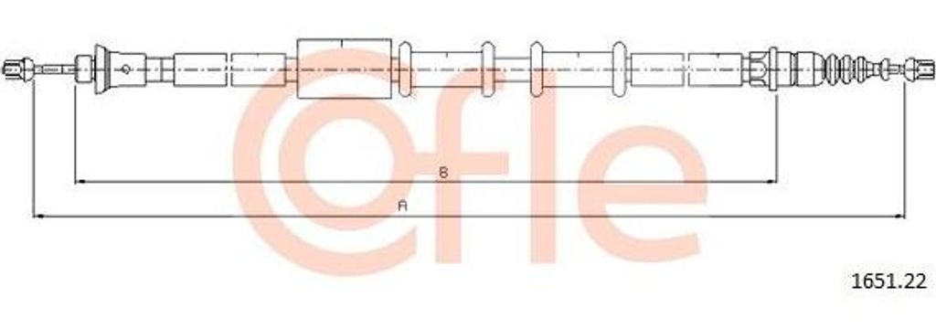 COFLE 1651.22 Seilzug, Handbremse OE 46731055 kompatibel mit Barchetta