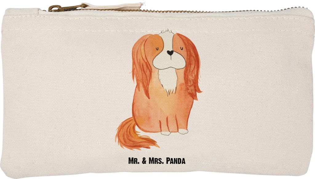 Mr. & Mrs. Panda Täschchen Hund Cavalier King Charles Spaniel Größe S Klein - Weiß - Geschenk, Schlappohren, Spruch, Kosmetiktasche, Sprüche, ...