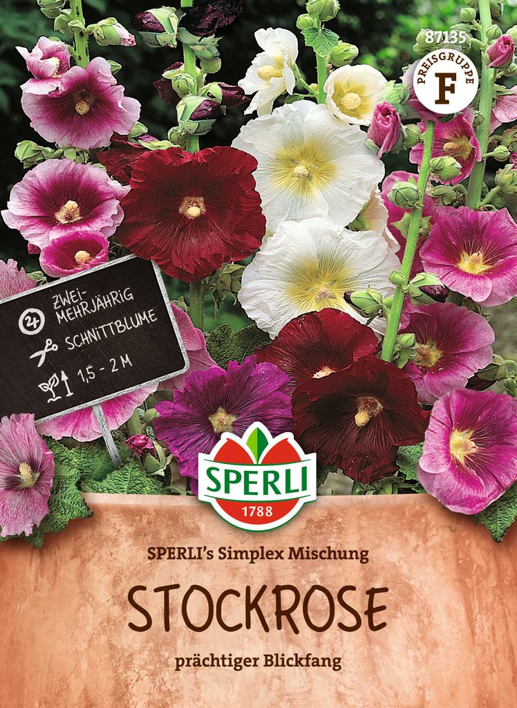 SPERLI Stockrosensamen Simplex 15 Pflanzen Produktbild 