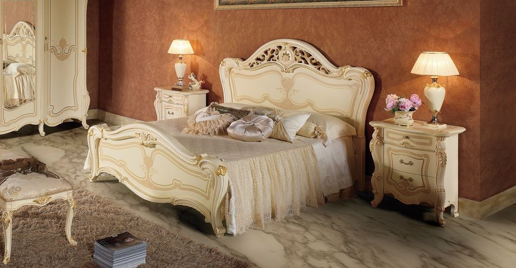 Bett Holz Schlafzimmer Set Möbel Modern Luxury Betten Neu 2x Nachttisch 3 tlg.