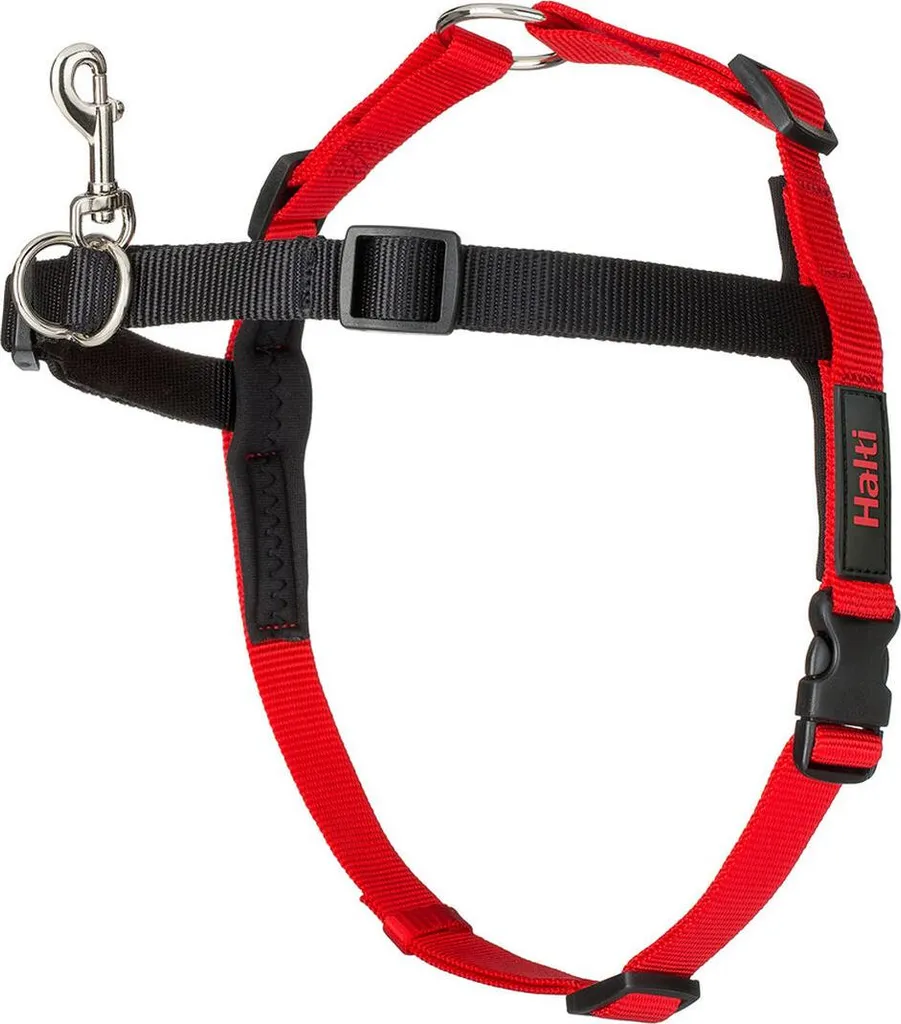 Pettorina Halti M (58-86cm) Nero/Rosso | Controllo Direzionale Sicuro