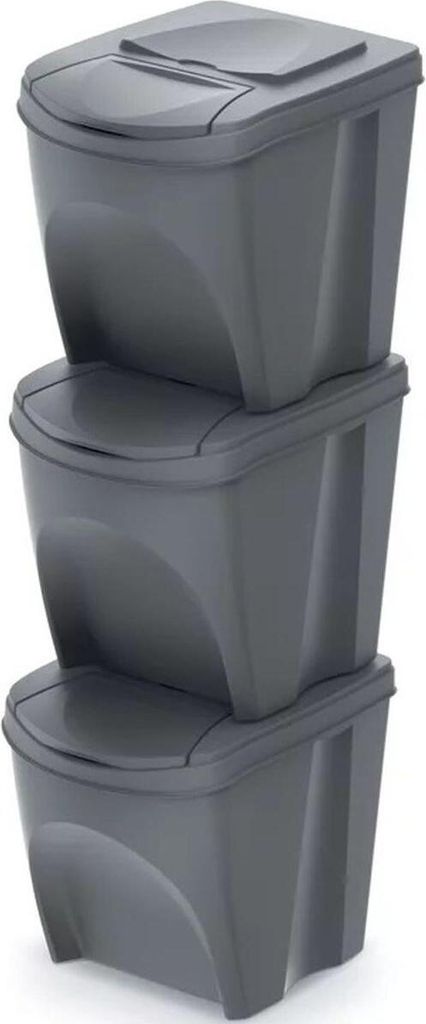 kôš na odpad 3x25L SORTIBOX IKWB25S3-405U sivý plastový Obrázok produktu 14