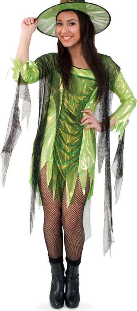 Grünes Gift Hexen Kleid Kostüm Gr. 38 Halloween Karneval Fasching Party Cosplay
