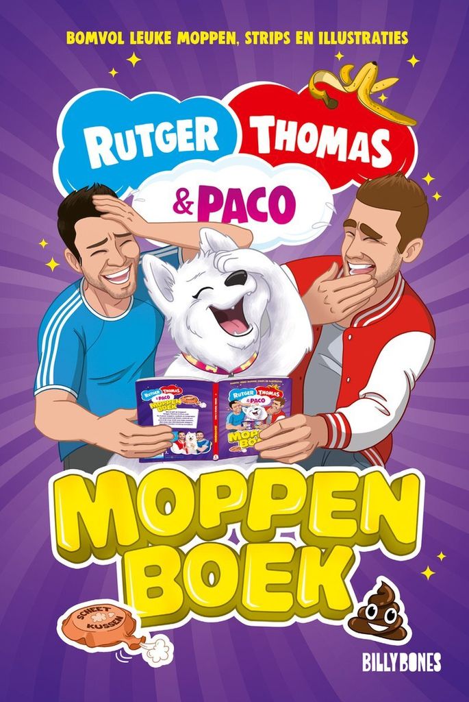 Buch Moppenboek Rutger, Thomas und Paco