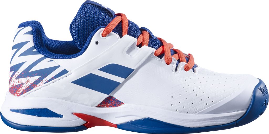 Babolat Propulse All Court Junior Tennis Tennisschuhe Sportschuhe weiß/blau 32F23478-1005, Schuhgröße:33.5 EU