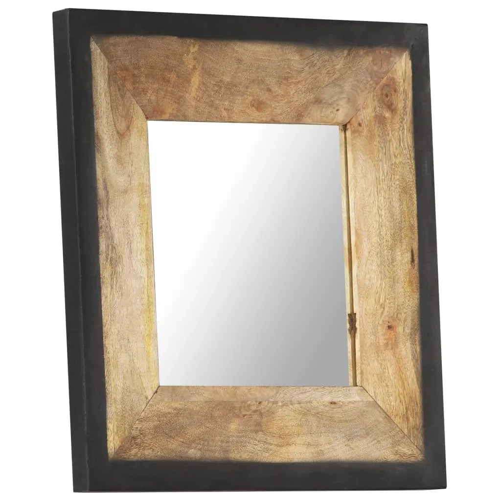 Miroir bois manguier massif 50x50 cm - Habiller un petit mur facilement