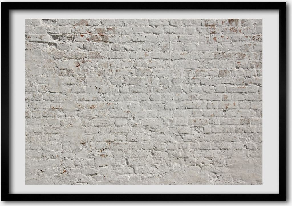 Bild - Bilder - Bilderrahmen - 70 cm x 50 cm - MDF-Rahmen, Wandkunst Ziegelwand
