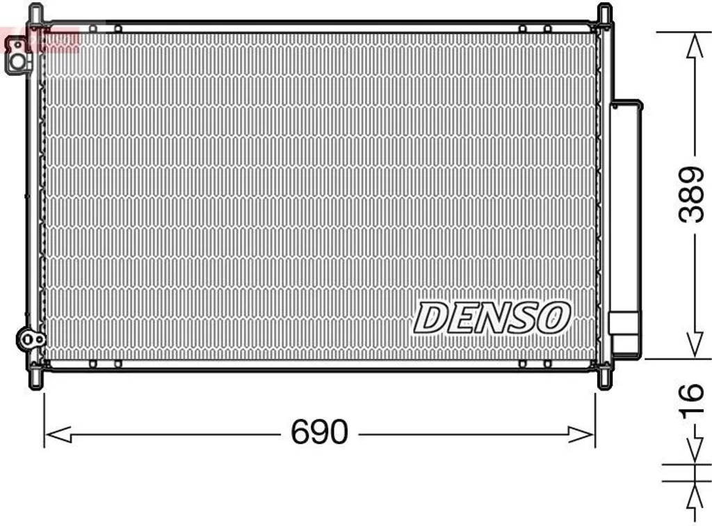 Condenseur DENSO DCN40016 OE 80110SEA003 avec sécheur pour Accord VII