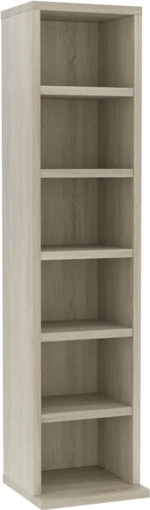 Mobiletto Porta CD Legno Multistrato SYFAX 21x20x88 cm Rovere