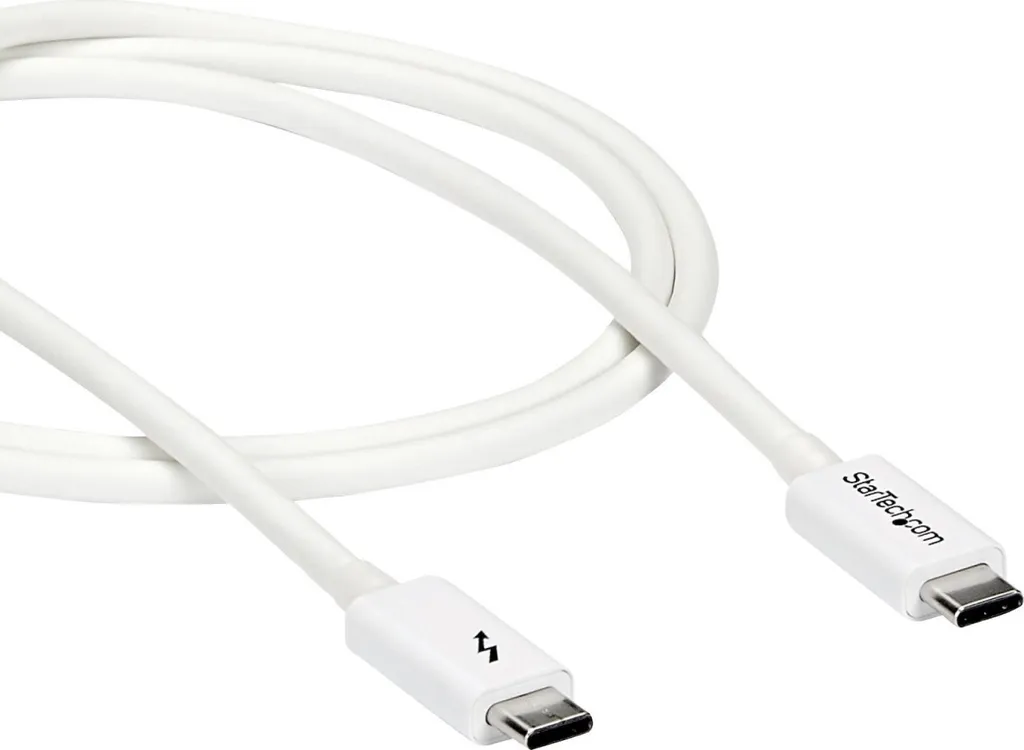 Câble Thunderbolt 3 Rapide 20Gbps Blanc 1m Supportant Résolution 4K - 6