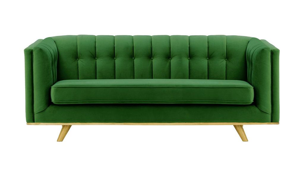 SLF24 - Dreisitzer-Sofa Vicenza - dunkelgrün - Velluto 10