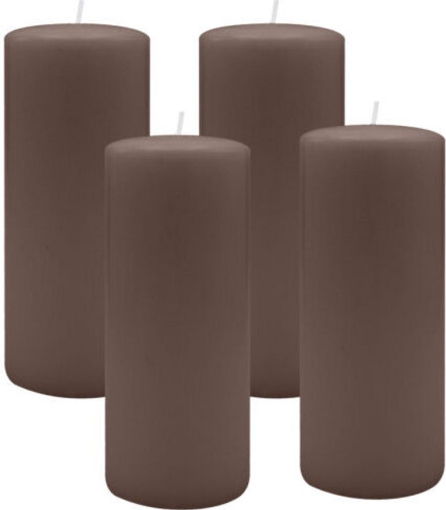 4er Set Adventskranzkerzen Mocca Ø 50 x 200 mm