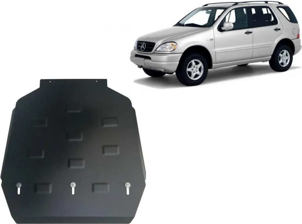 Blindage de carter en acier Mercedes ML W163 boîte et différentiel