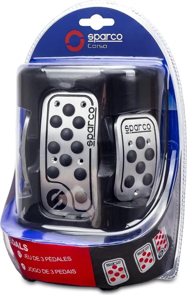 Pédales de course en aluminium noir SPC0406BK avec grip antidérapant