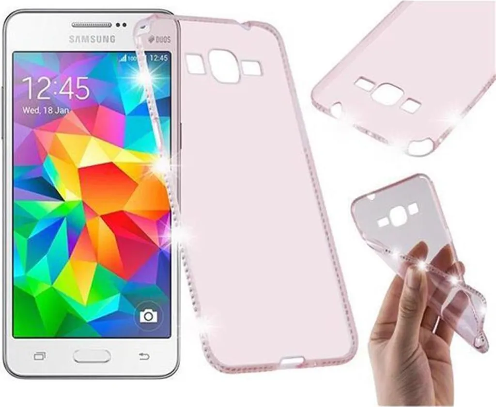 Offerta Cover Samsung Grand Prime Cadorabo Strass Rosa - Prezzo Shock