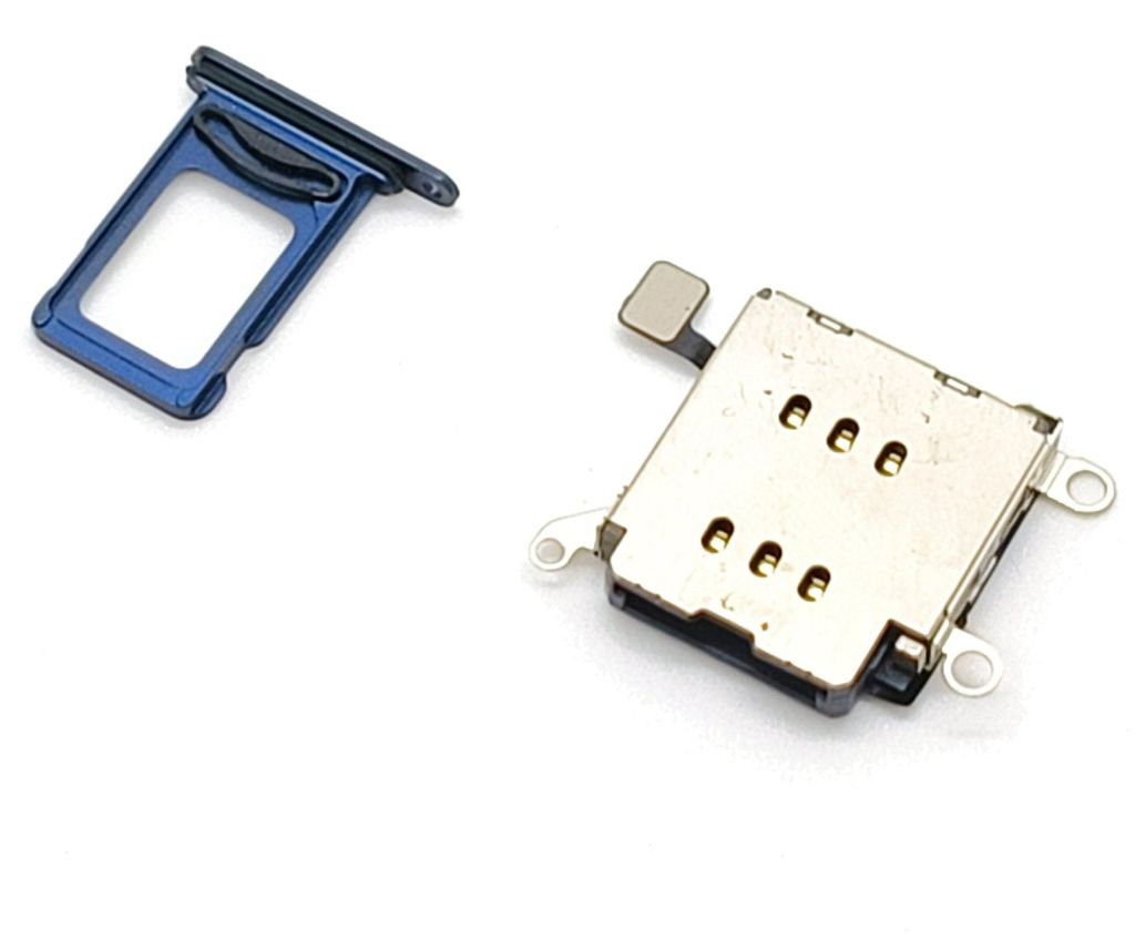 Dual-Sim-Fach für iPhone 12 Blau mit Sim-Kartenleser – 2 Sim-Karten in einem Telefon