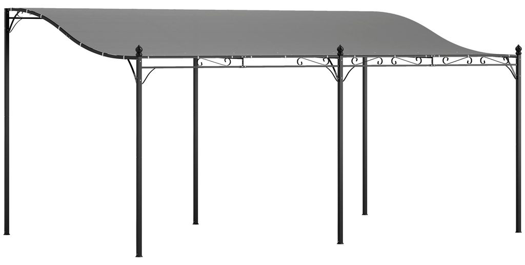 Outsunny Anbaupavillon Pergola mit Dach Wasserabweisend Produktbild 