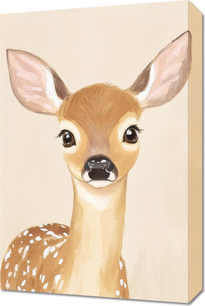 Bild 40x60cm Muster für Kinder, Mädchen und Jungen - Bambi