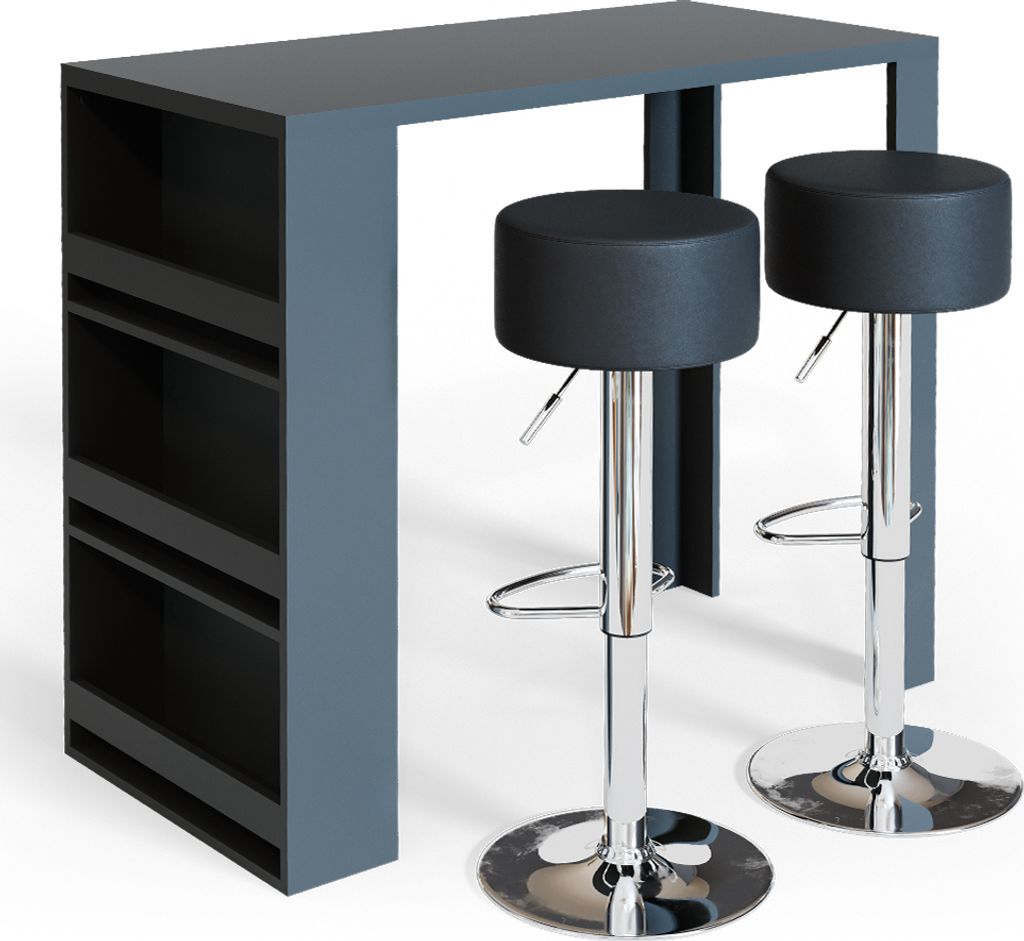Stojací barový stůl se židlemi Vicco  Antracit 57 x 117 cm Obrázek produktu 
