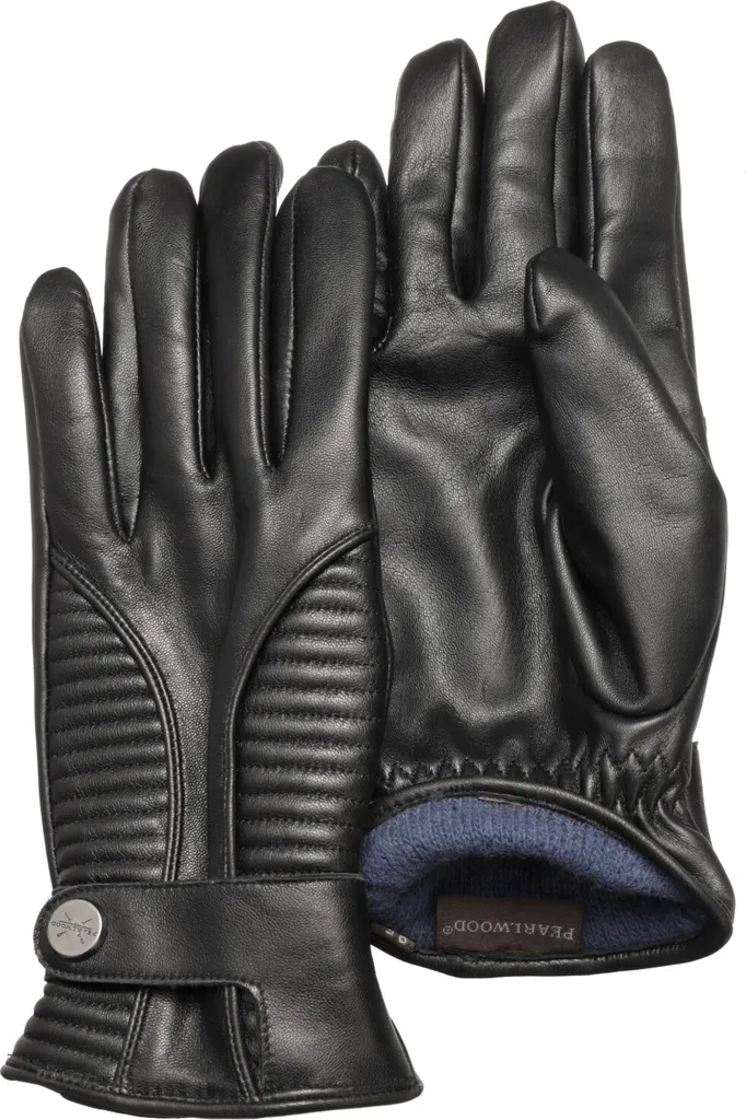 Guanti in pelle Pearlwood trapuntati touchscreen stile biker