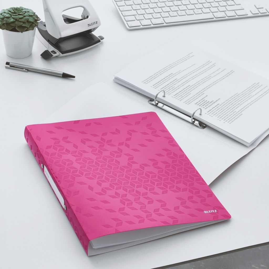 Leitz - Ringband Leitz Wow 4257 2Rings A4 25mm Pink | 10 Stück