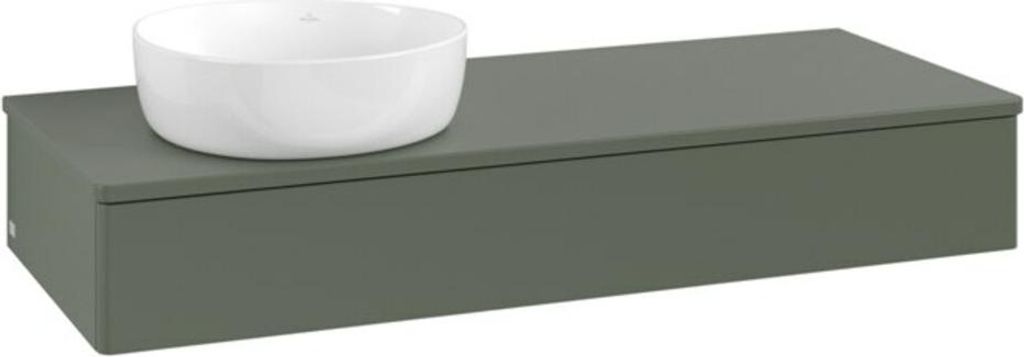 V&B Waschtischunterschrank ohne Frontstruktur, mit Beleuchtung Antao 120x19x50cm, WBP Lac, lea gre. m Lac