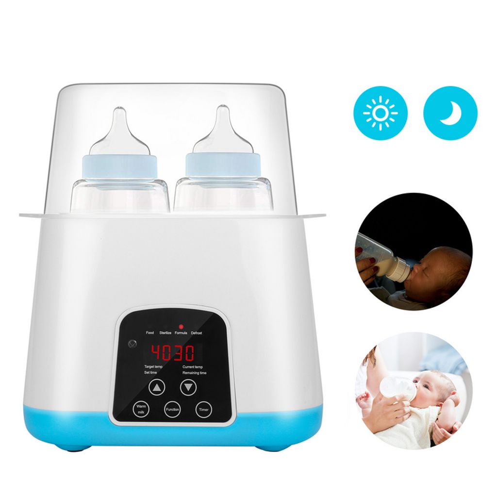 Flaschenwärmer Babykostwärmer Warmhaltefunktion Sterilisator 4 in1 Schnell Milch 