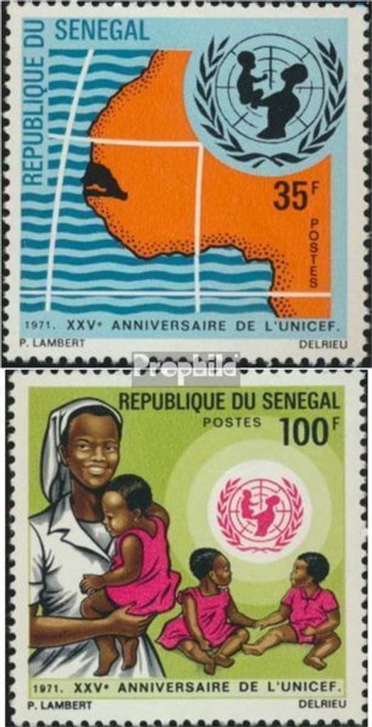 Briefmarken Senegal 1971 Mi 472-473 (kompl.Ausg.) postfrisch UNICEF
