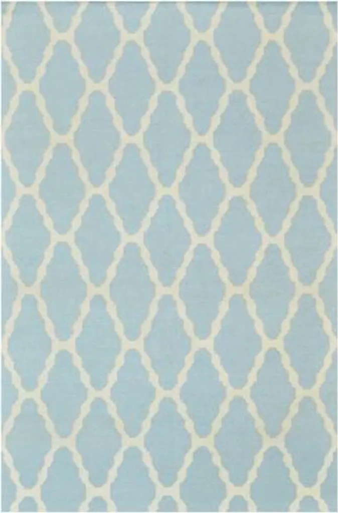 Tapis facile d'entretien Kelim Venus bleu clair 120x180 cm anti-poussière