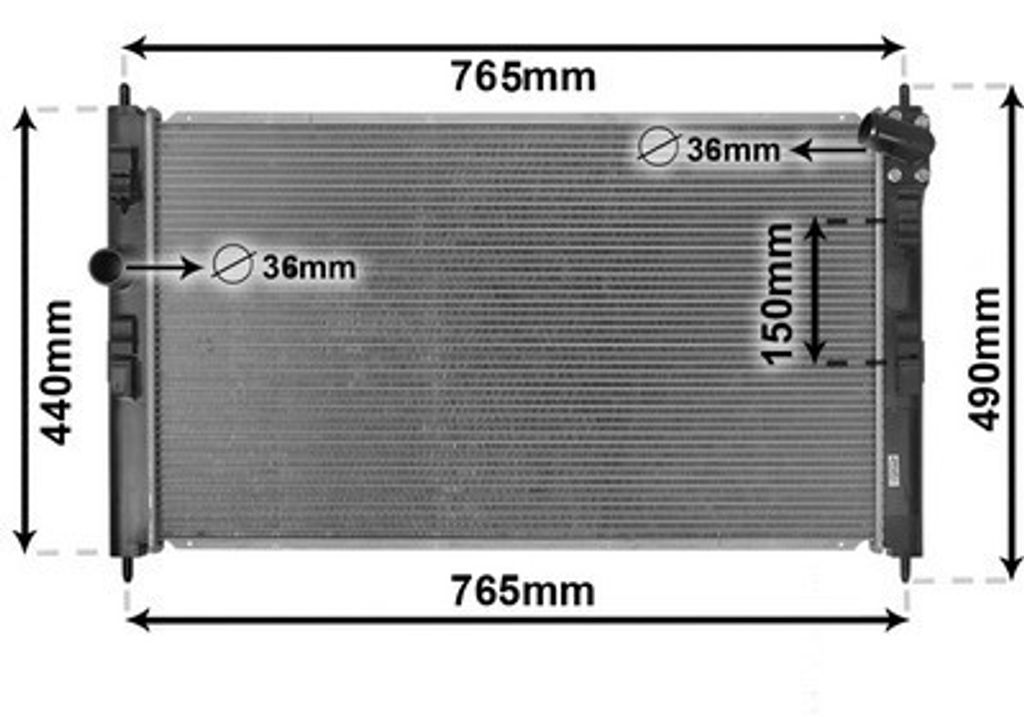VAN WEZEL 09012709 Kühler Wasserkühler Motorkühler passend für PEUGEOT 4008 SUV für CITROËN C4 AIRCROSS für MITSUBISHI ASX (GAW)