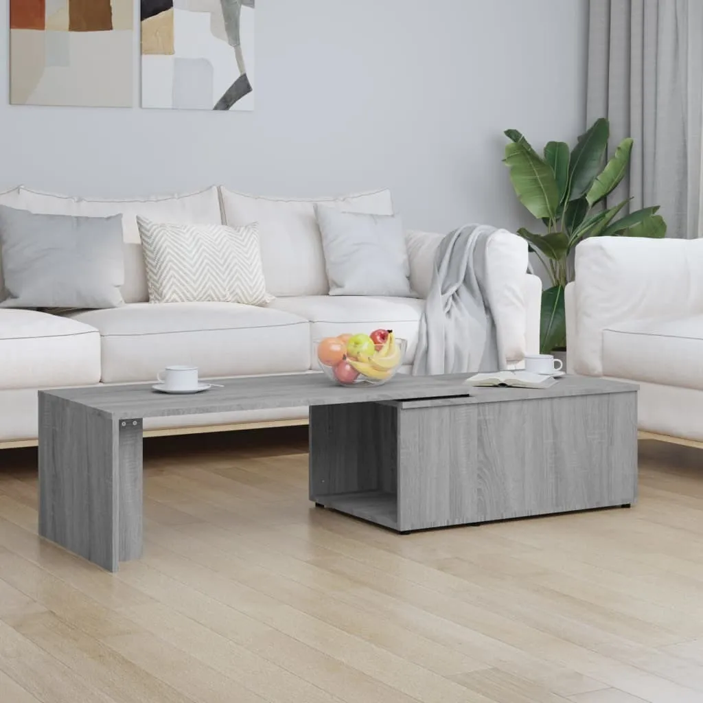 vidaXL Tavolo Basso Soggiorno 150x50x35 cm Grigio Sonoma Elegante