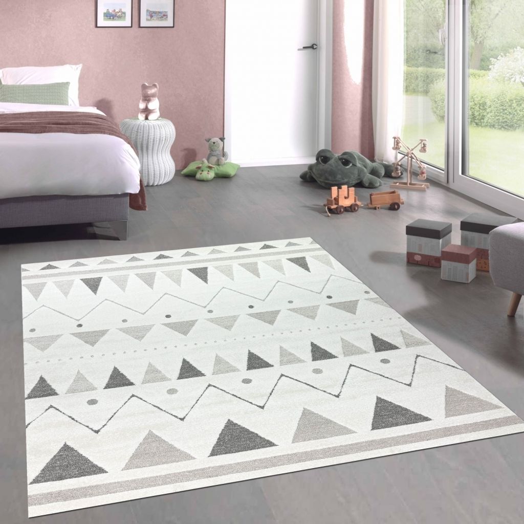 Teppich Spielezimmer Kinderzimmer 3d-Effekt gemustert Creme Größe - 120 x 170 cm