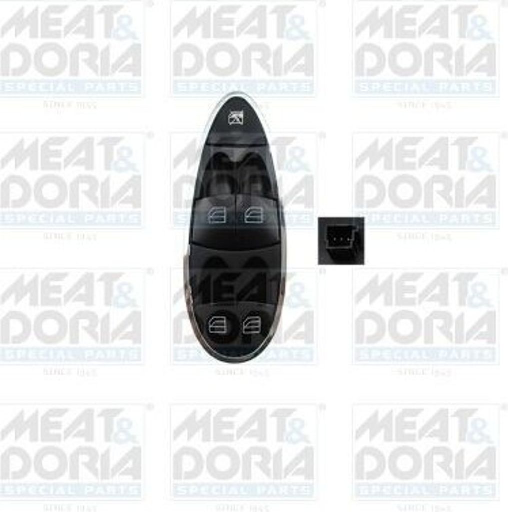 MEAT & DORIA 26082 Fensterheberschalter passend für MERCEDES-BENZ E-Klasse Limousine (W211) Vorne Links Fensterheber Schalter