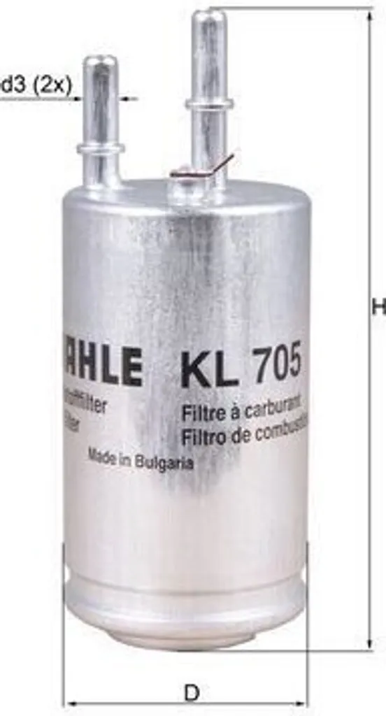 Filtre à carburant KL 705 KNECHT haute pression avec filtration de précision
