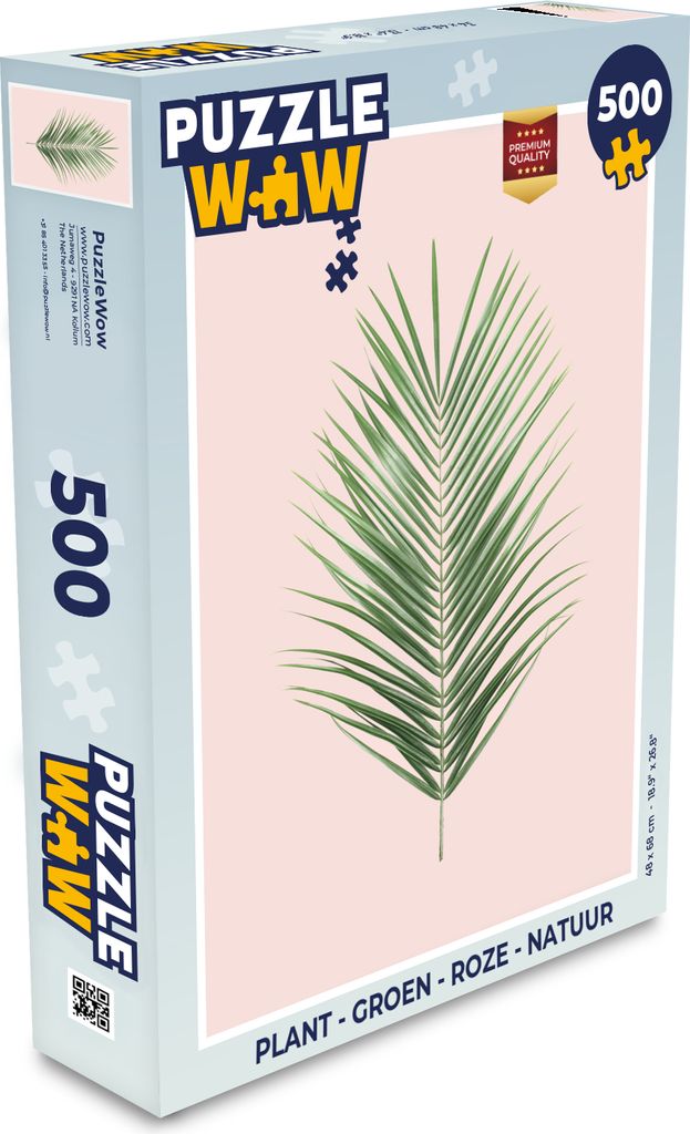 MuchoWow Puzzle 500 Teile Pflanze - Grün - Rosa - Natur - Denken - Spiel - Toy
