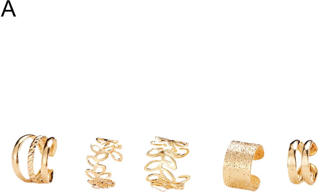Clip-Ohrring, ausgehöhltes Blatt, nicht durchdringender Schmuck, Vintage-Stil, heller Glanz, gefälschter Knorpel-Ohrring für Club-A
