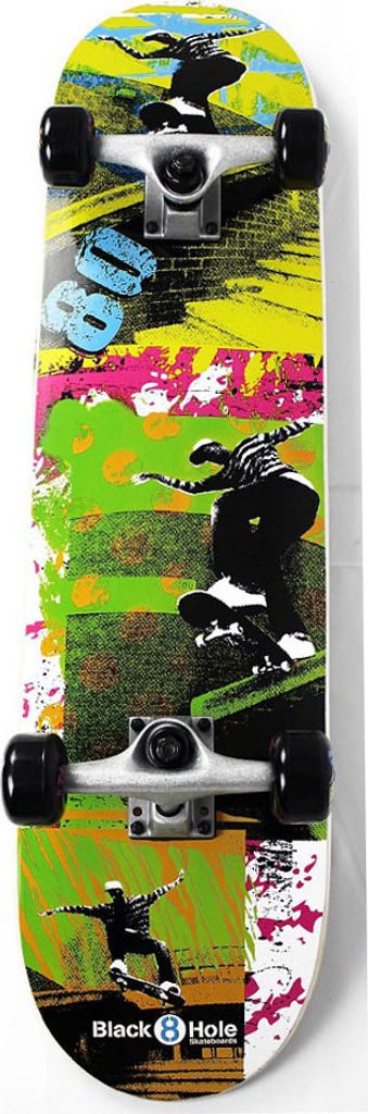 Move Skateboard Eighties 79 cm x 20 cm mit 54 mm Rädern, 95A Härte und schwarzem Griptape
