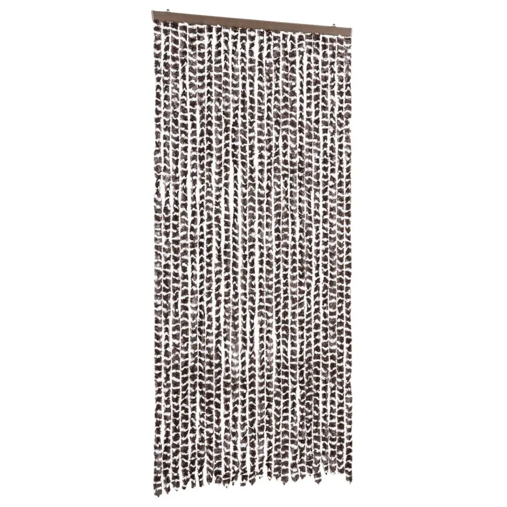 Rideau de porte anti-insectes en chenille bicolore 100x220 cm vidaXL