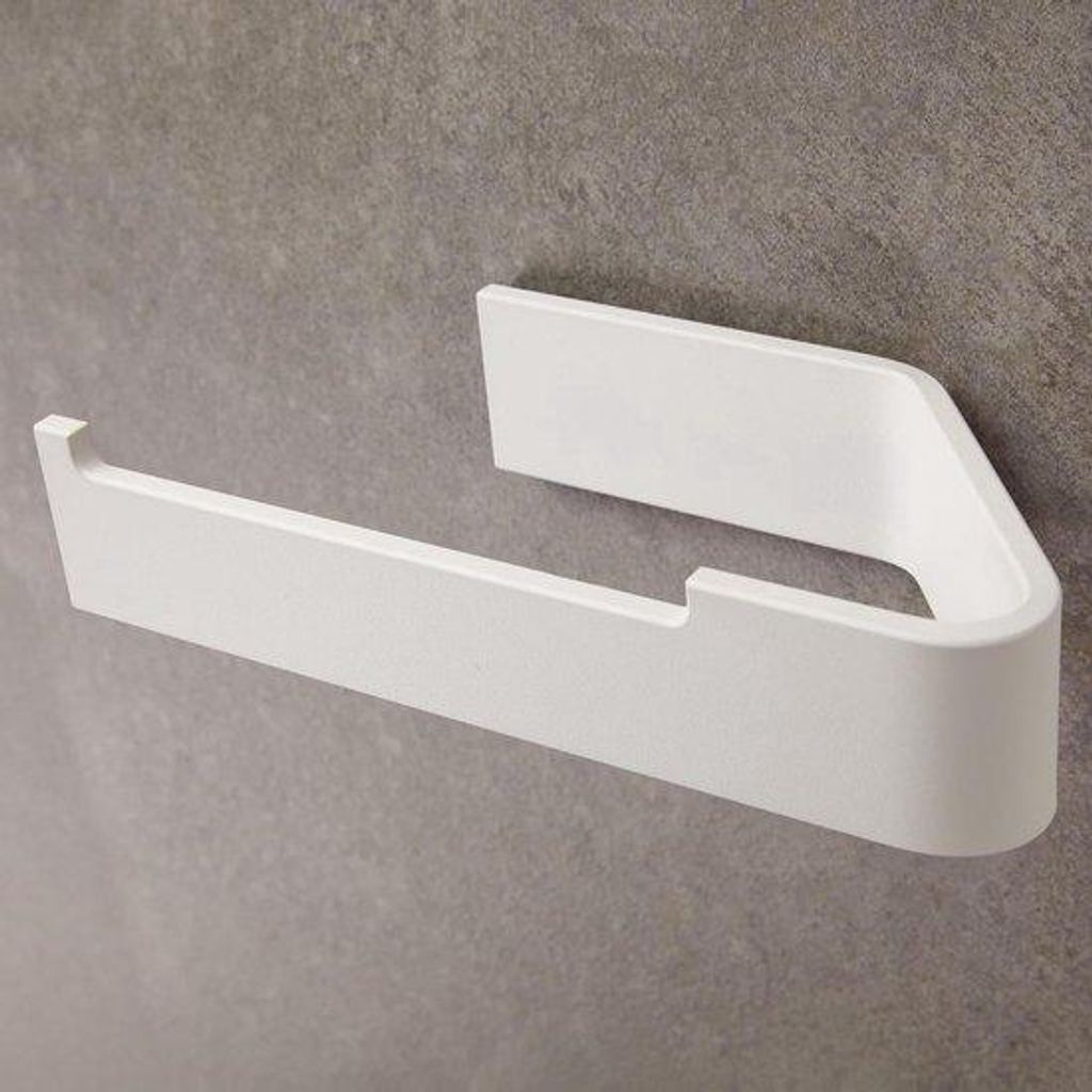 Selbstklebende Toilettenpapierhalterung Weiß Matt