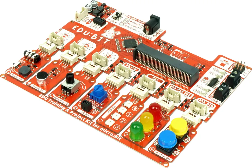 Kit EDU:BIT Cyntron avec servomoteur et capteurs pour Micro:bit V2