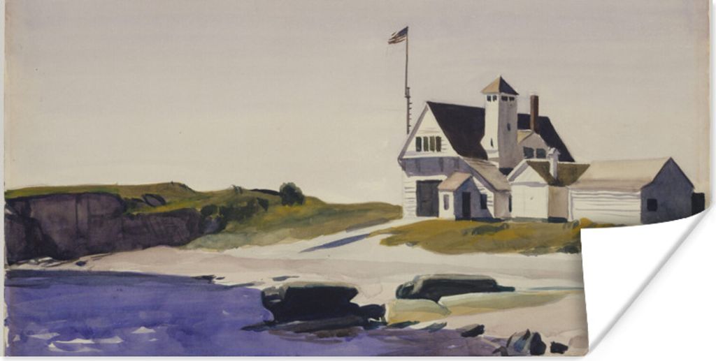 MuchoWow Poster Küstenwache, Maine - Edward Hopper 40x20 cm - Poster für die Wand - Poster Schlafzimmer