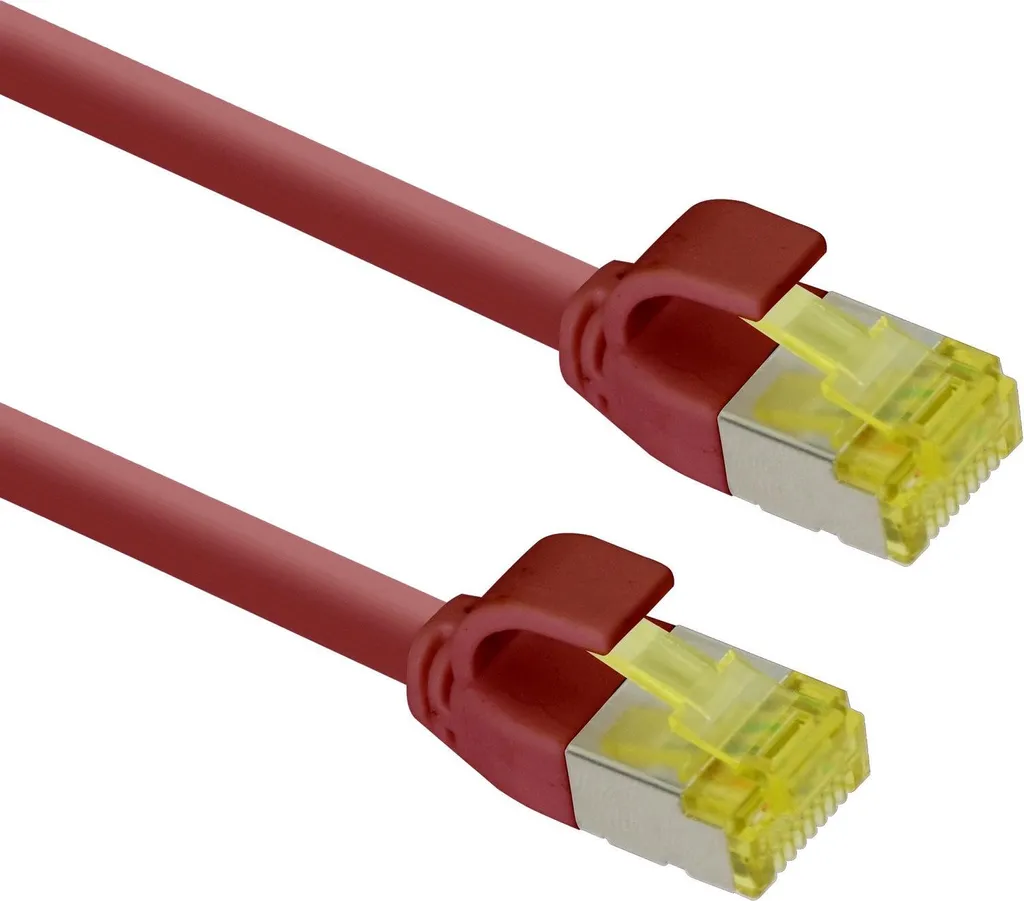 Cavo LAN Helos 333091 Rosso 5,0m Cat 6A Slim | Cablaggio Ufficio 10G