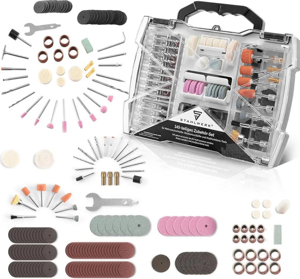 STAHLWERK Accessori per Levigatrice Rotativa - Set 225 Pz