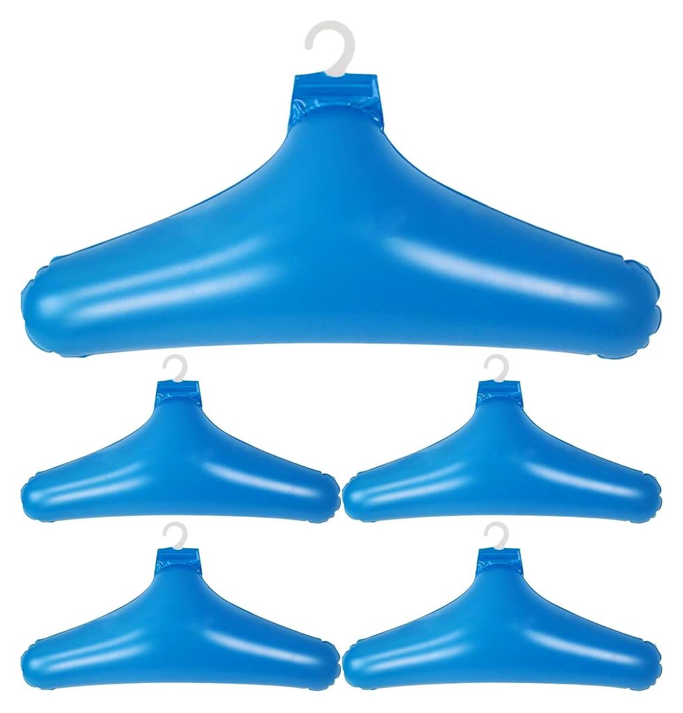 Tragbare Kleiderbügel für Reisen,Aufblasbare Kleiderbügel | Stabile 5 Stück PVC-Reisebügel faltbar für Koffer,Platzsparender, Rutschfester W...