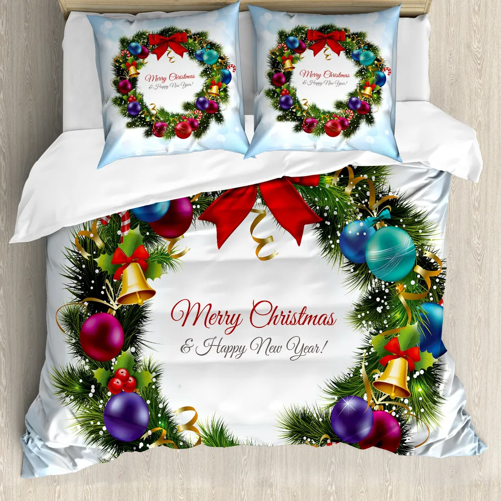 Set Copripiumino Natale ABAKUHAUS 200x200 Corona Chic Multicolore