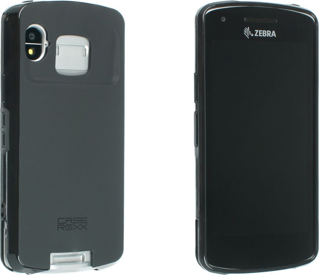 caseroxx Handheld Mobile Computer Schutztasche kompatibel mit Zebra EC50 / EC55, Gummi Tasche schwarz