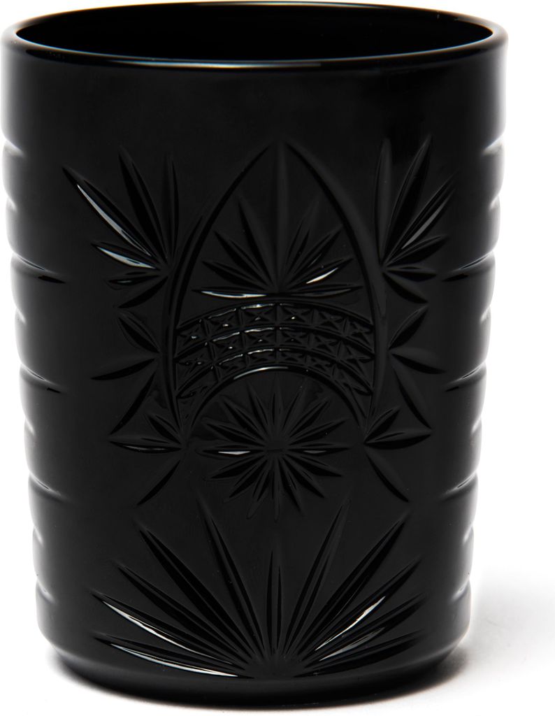 Excelsa Set 6 Gläser Color Tumbler 35 cl aus schwarzem Glas