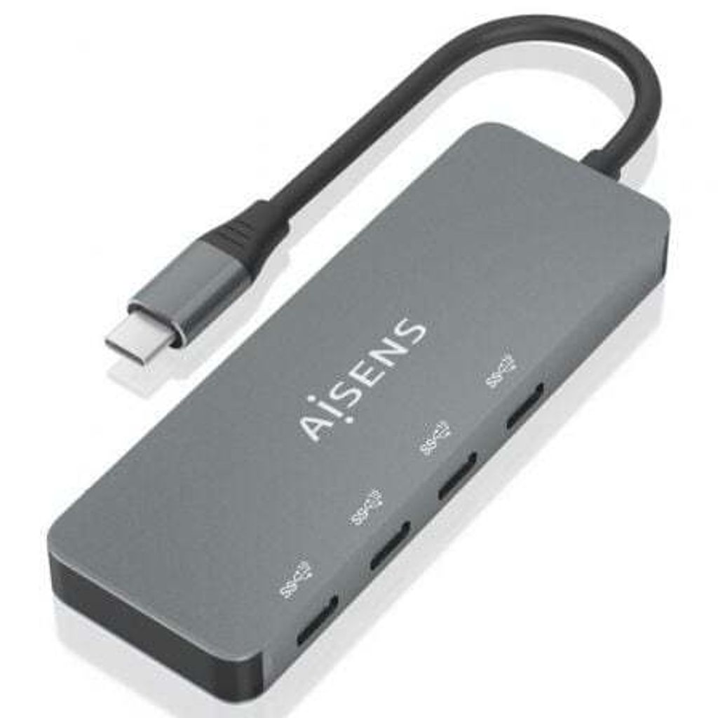 AISENS A109-0695, USB 3.2 Gen 2 (3.1 Gen 2) Type-C, USB 3.2 Gen 2 (3.1 Gen 2) Type-C, 10000 Mbit/s, Grau, 0,15 m, USB