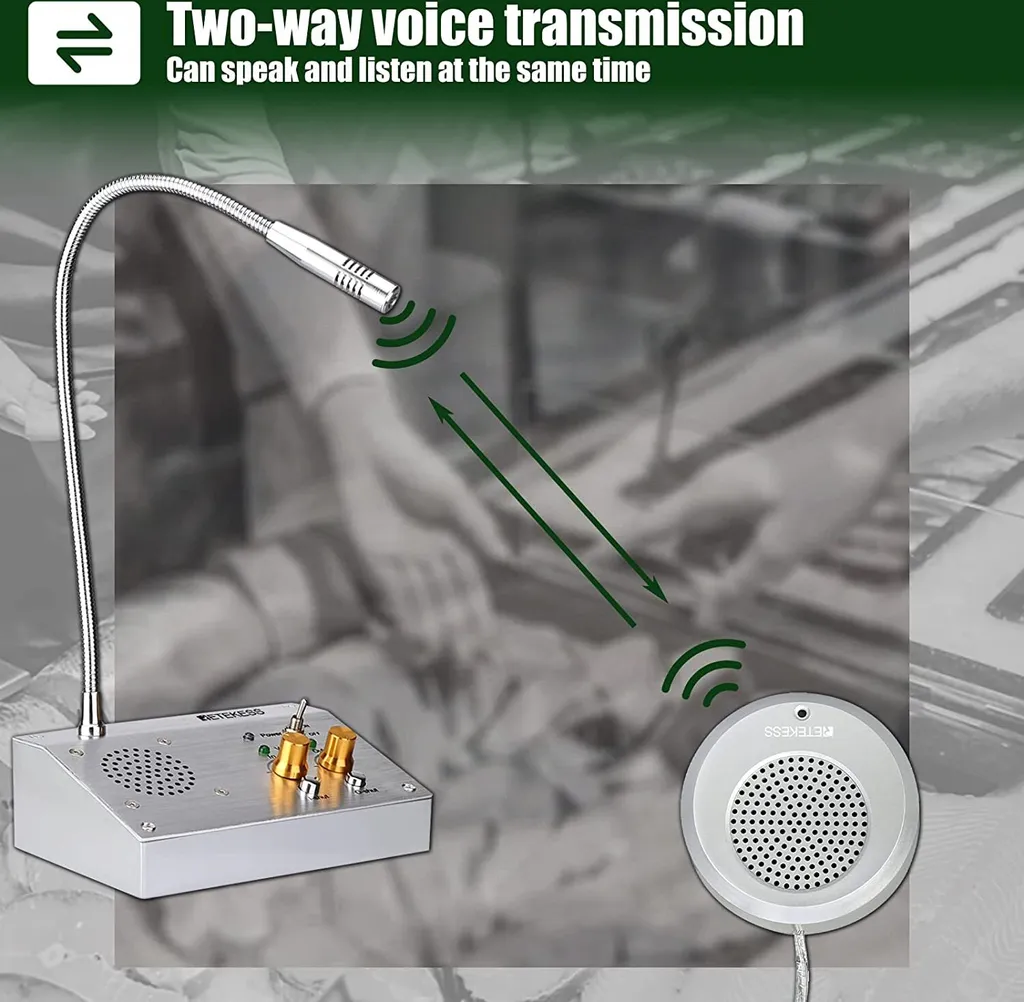 Système Intercom de Guichet 2W avec Microphone Col de Cygne Ajustable - 3